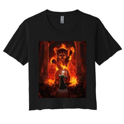 Balrog cat Women's Crop Top Tee