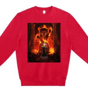 Balrog cat Premium Crewneck Sweatshirt