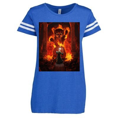 Balrog cat Enza Ladies Jersey Football T-Shirt