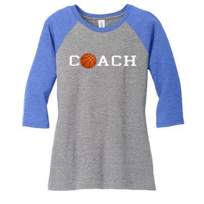 Basketball Coach Women's Tri-Blend 3/4-Sleeve Raglan Shirt