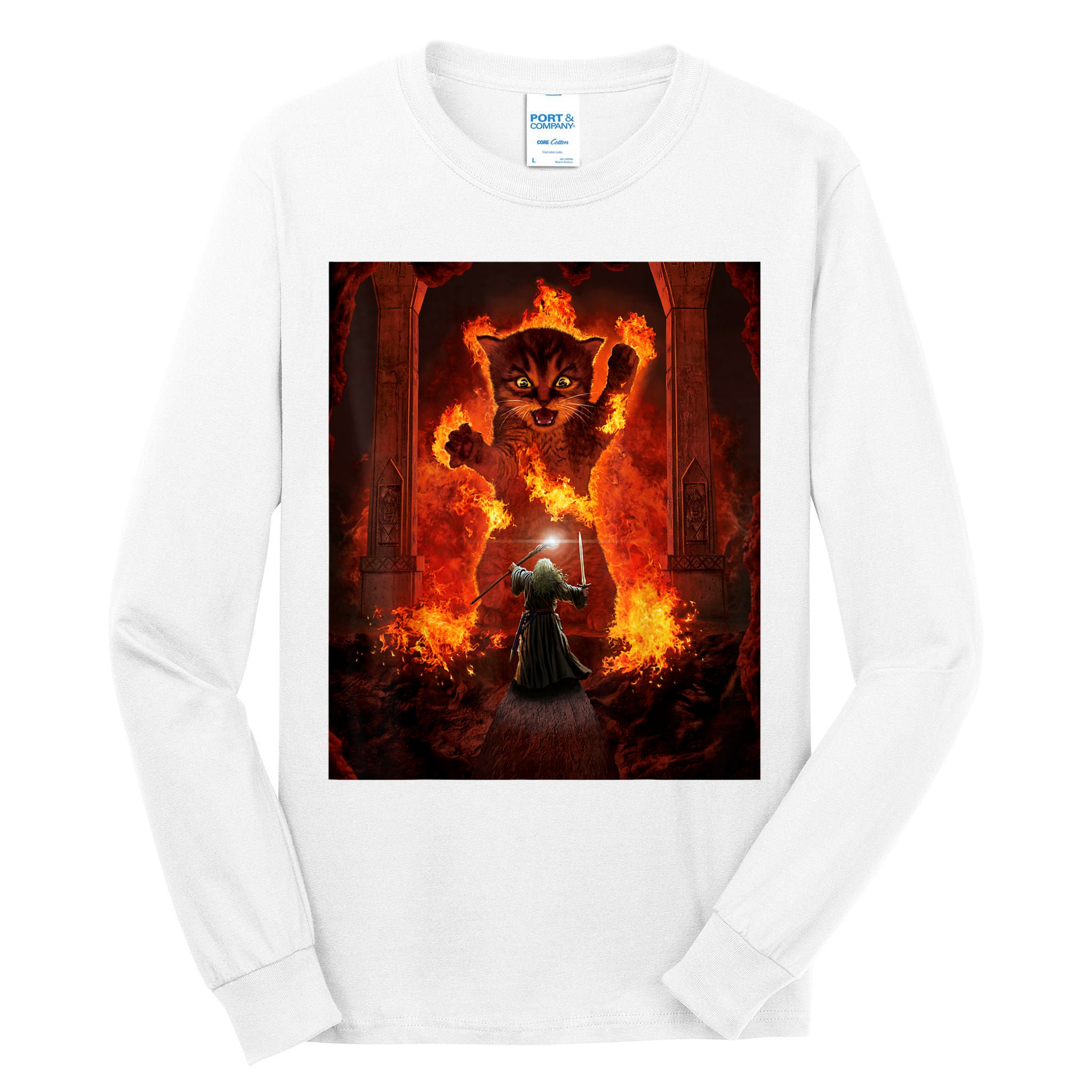 Balrog Cat Tall Long Sleeve T-Shirt