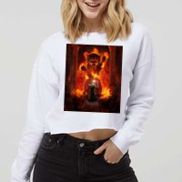 Balrog Cat Cropped Pullover Crew