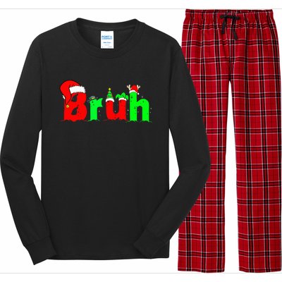 Bruh Christmas Long Sleeve Pajama Set