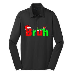 Bruh Christmas Silk Touch Performance Long Sleeve Polo