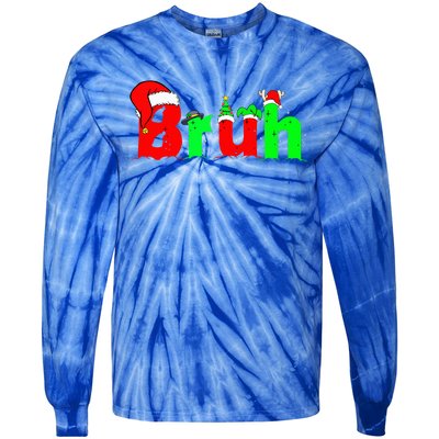 Bruh Christmas Tie-Dye Long Sleeve Shirt