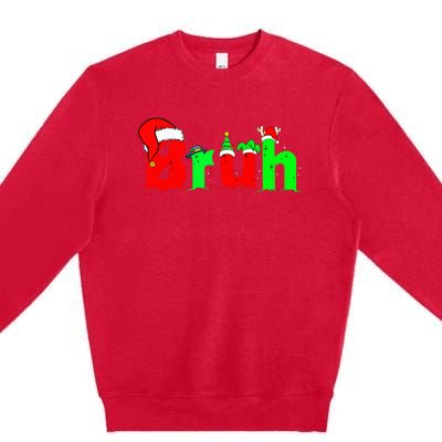 Bruh Christmas Premium Crewneck Sweatshirt