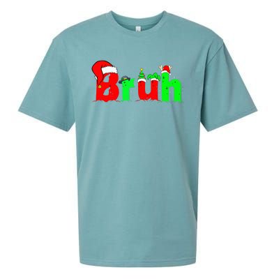 Bruh Christmas Sueded Cloud Jersey T-Shirt