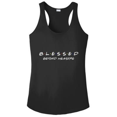 Blessed Christian Beyond Measure Faith Jesus Christ Ladies PosiCharge Competitor Racerback Tank
