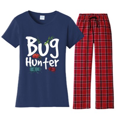 Bug Catcher Bug Hunter Insect Beetle Bug Women's Flannel Pajama Set