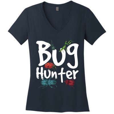 Bug Catcher Bug Hunter Insect Beetle Bug Women's V-Neck T-Shirt