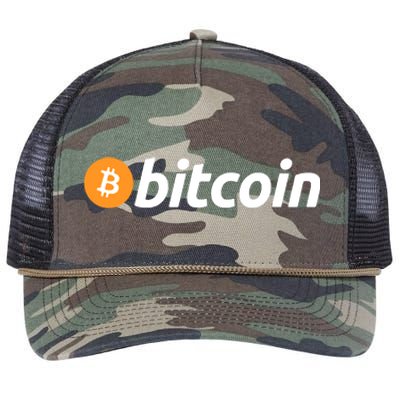 Bitcoin Crypto Retro Rope Trucker Hat Cap