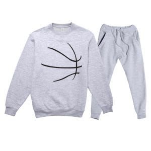 Basketball Costume Bball Player Baller Basketball Team Premium Crewneck Sweatsuit Set