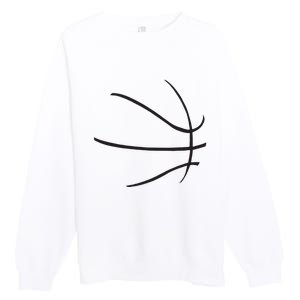 Basketball Costume Bball Player Baller Basketball Team Premium Crewneck Sweatshirt