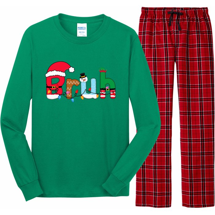 Bruh Christmas Long Sleeve Pajama Set