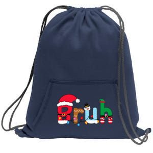 Bruh Christmas Sweatshirt Cinch Pack Bag