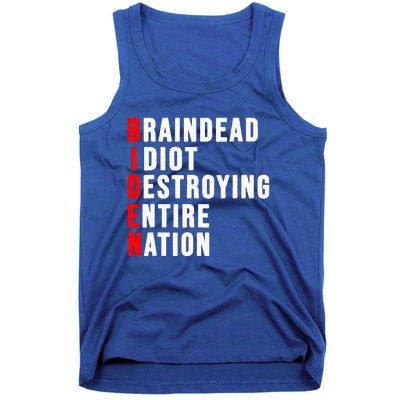 Biden Clown Braindead Idiot Destroying Entire Nation Tank Top