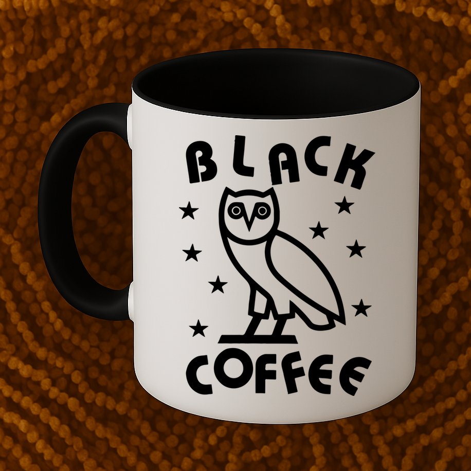 Black Coffee Mug