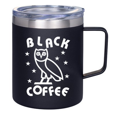Black Coffee 12oz Stainless Steel Coffee Mug