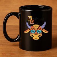 Breaking Crypto Bull 11oz C Handle Ceramic Mug