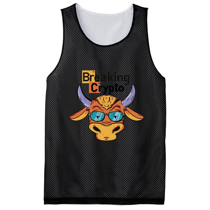 Breaking Crypto Bull Mesh Reversible Basketball Jersey Tank