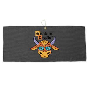 Breaking Crypto Bull Large Microfiber Waffle Golf Towel