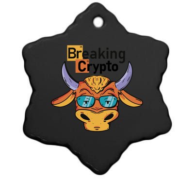 Breaking Crypto Bull Ceramic Star Ornament