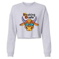 Breaking Crypto Bull Cropped Pullover Crew