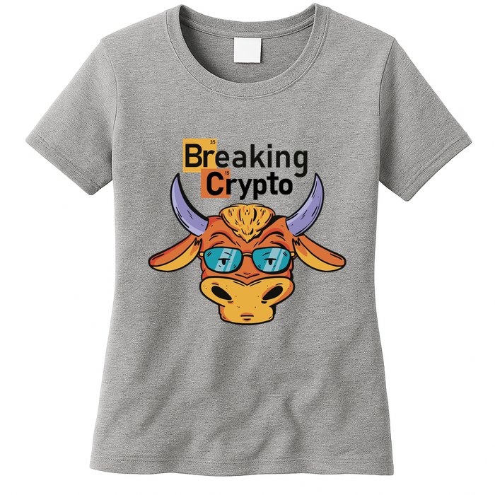 Breaking Crypto Bull Womens T-Shirt