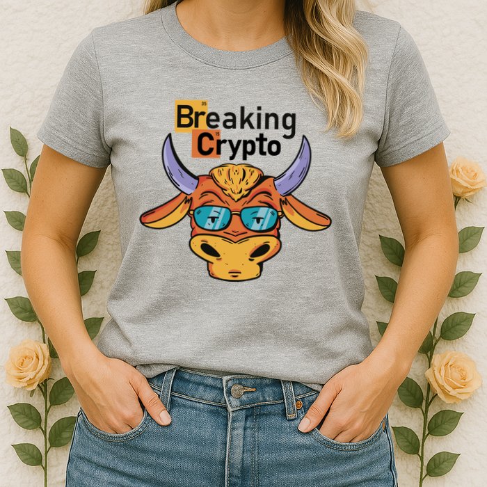 Breaking Crypto Bull Womens T-Shirt
