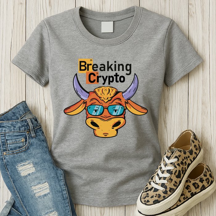 Breaking Crypto Bull Womens T-Shirt
