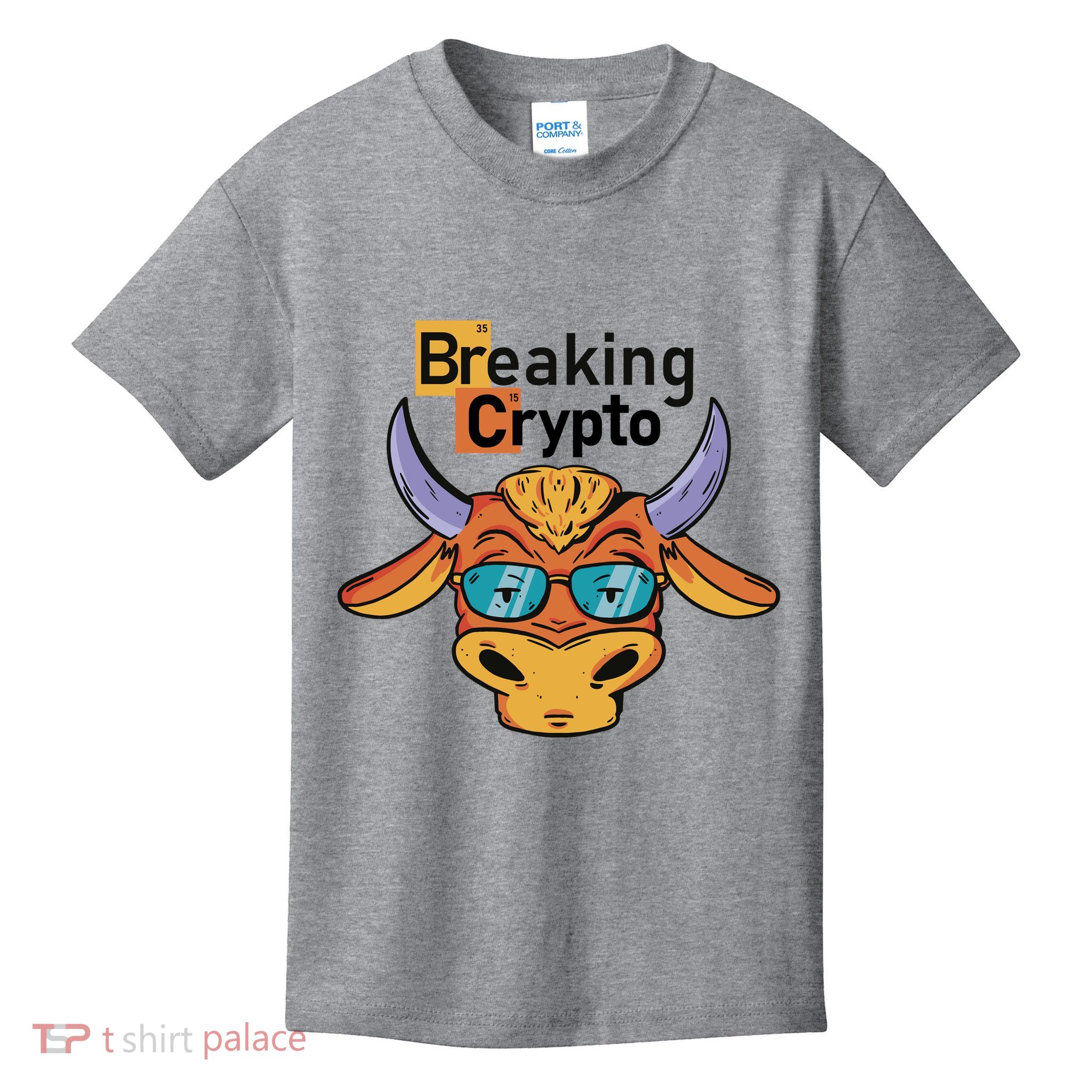 Breaking Crypto Bull Kids T-Shirt