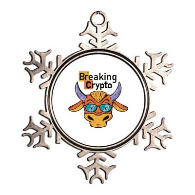 Breaking Crypto Bull Metallic Star Ornament