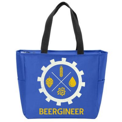 Beergineer Craft Beer Brewer Engineer Homebrew Ipa Gift Funny Gift Zip Tote Bag