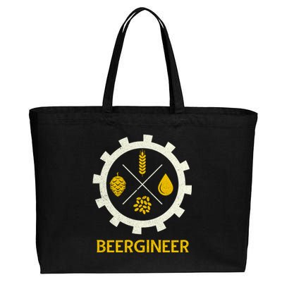 Beergineer Craft Beer Brewer Engineer Homebrew Ipa Gift Funny Gift Cotton Canvas Jumbo Tote