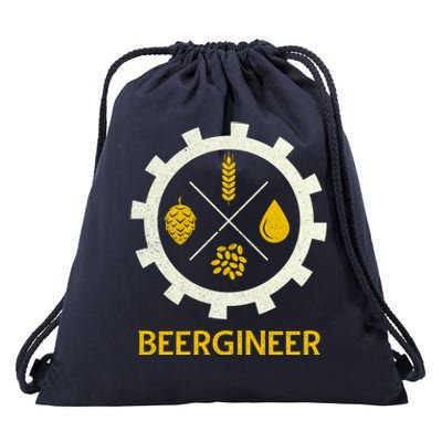 Beergineer Craft Beer Brewer Engineer Homebrew Ipa Gift Funny Gift Drawstring Bag