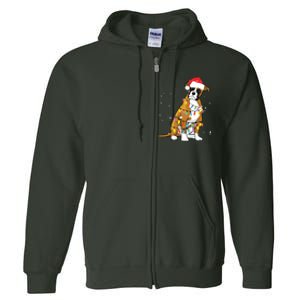 Boxer Christmas Boxer Dog Christmas Gift Full Zip Hoodie