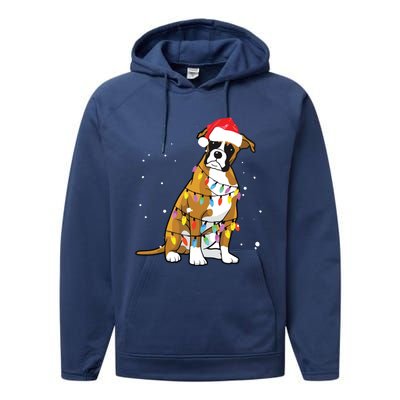 Boxer Christmas Boxer Dog Christmas Gift Performance Fleece Hoodie