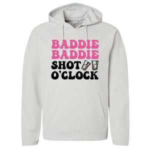 Baddies Caribbean Baddie Baddie Shot O Clock Performance Fleece Hoodie