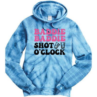 Baddies Caribbean Baddie Baddie Shot O Clock Tie Dye Hoodie