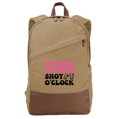 Baddies Caribbean Baddie Baddie Shot O Clock Cotton Canvas Backpack