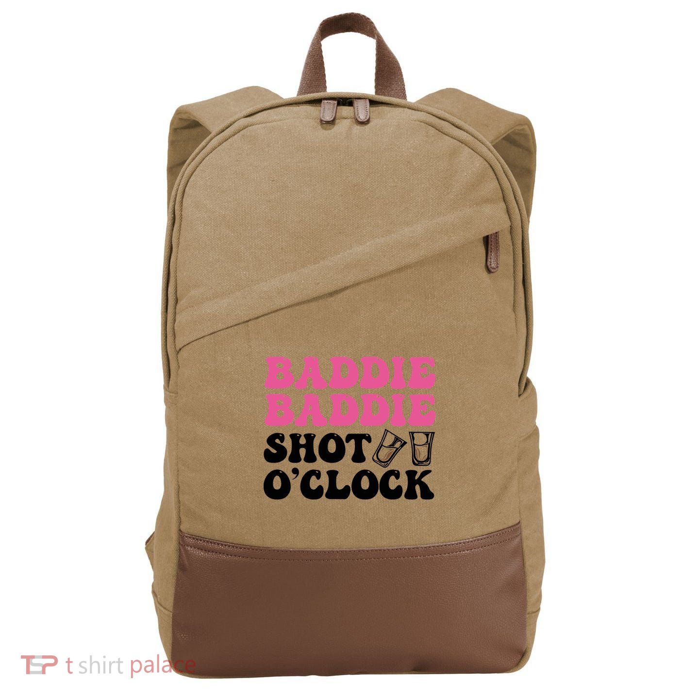 Baddies Caribbean Baddie Baddie Shot O Clock Cotton Canvas Backpack