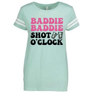 Baddies Caribbean Baddie Baddie Shot O Clock Enza Ladies Jersey Football T-Shirt