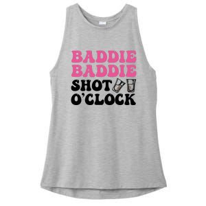 Baddies Caribbean Baddie Baddie Shot O Clock Ladies PosiCharge Tri-Blend Wicking Tank