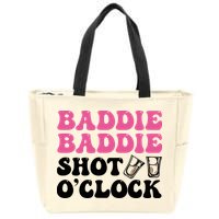 Baddies Caribbean Baddie Baddie Shot O Clock Zip Tote Bag