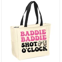 Baddies Caribbean Baddie Baddie Shot O Clock Zip Tote Bag