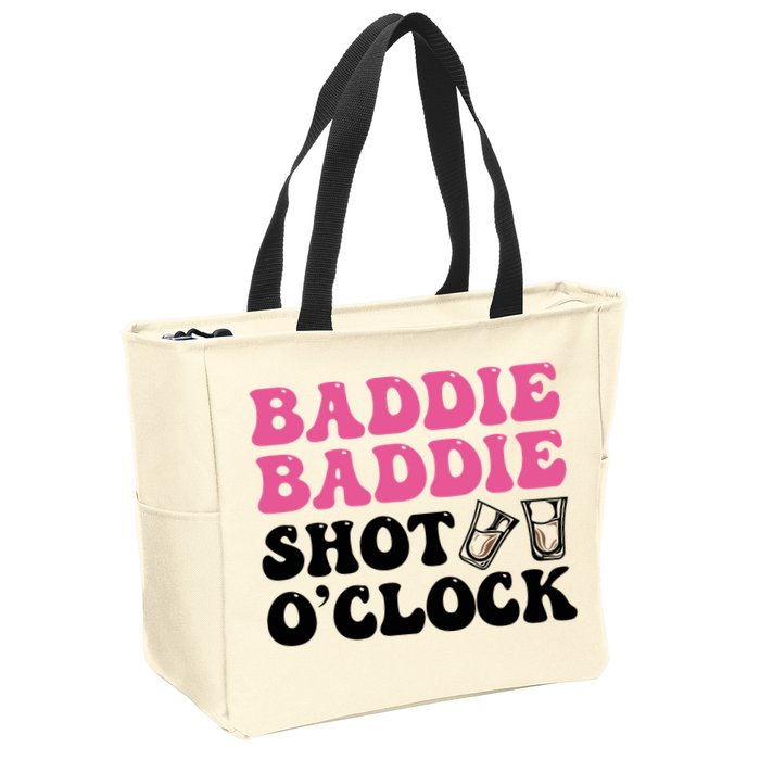 Baddies Caribbean Baddie Baddie Shot O Clock Zip Tote Bag