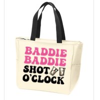 Baddies Caribbean Baddie Baddie Shot O Clock Zip Tote Bag
