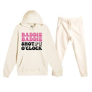 Baddies Caribbean Baddie Baddie Shot O Clock Premium Hooded Sweatsuit Set