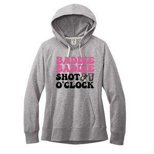 Baddies Caribbean Baddie Baddie Shot O Clock Women's Fleece Hoodie