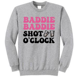 Baddies Caribbean Baddie Baddie Shot O Clock Tall Sweatshirt